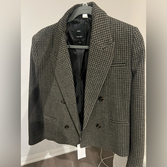 NWT Mango cropped wool blazer jacket Small - Picture 4 of 6